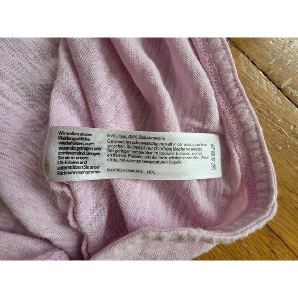 Eileen Fisher Hemp Organic Cotton Twist Scoop Neck Shell Top Pink S/P A001076 - Picture 6 of 9